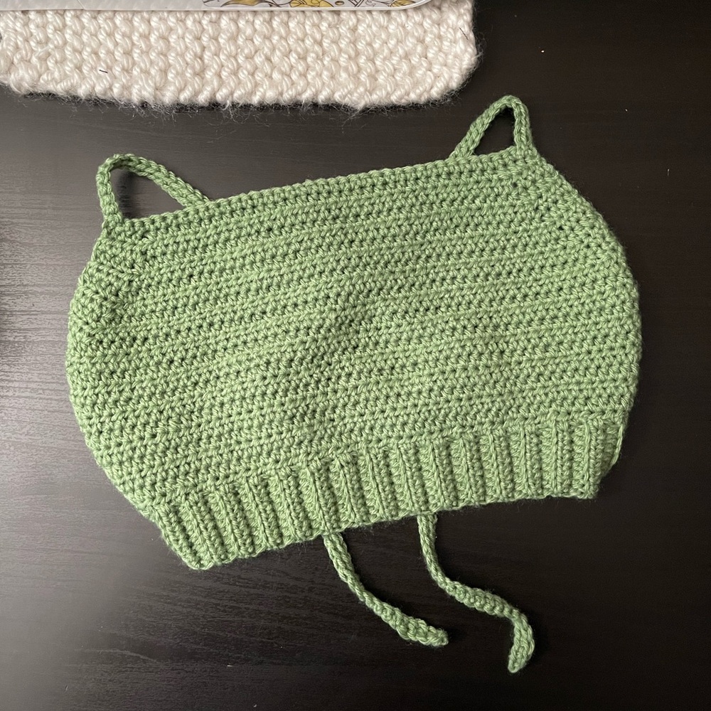 Handmade crochet knit crop top for toddler girls